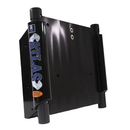 T-H MARINE SUPPLIES ATLAS12" Set Back Hydraulic Jack Plate - Gloss Black Anodized AHJ-12V-B-DP